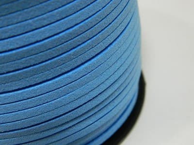 2.7MM Sky Blue Faux Suede Lace Cord Jewelry Making Stringing Material Color - Thumbnail 3