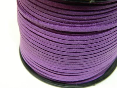 2.7MM Dark Orchid Faux Suede Lace Cord Jewelry Making Stringing Material - Thumbnail 3