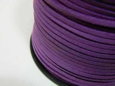 2.7MM Dark Orchid Faux Suede Lace Cord Jewelry Making Stringing Material - Thumbnail 2
