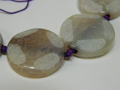 24~25MM Natural Ametrine Faceted Frosted Flat Coin Gemstone Beads - Big - Thumbnail 5