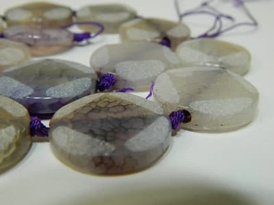 24~25MM Natural Ametrine Faceted Frosted Flat Coin Gemstone Beads - Big - Thumbnail 10