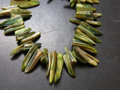 20~40MM Shell Beads / Mother Of Pearl/ Handmade From Sea Shells/ Spike/Teardrop - Image 1