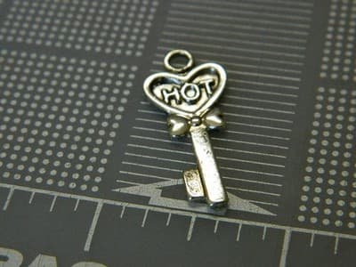 29MM Silver Fall Fashion Skeleton Key Charm Pendants - Silver Toned Cute "Hot" - Thumbnail 3