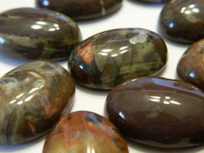 25x18MM Basic Oval Natural Scenery Agate Cabochon - Oval Shaped Gemstone - Thumbnail 2