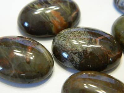 25x18MM Basic Oval Natural Scenery Agate Cabochon - Oval Shaped Gemstone - Image 1
