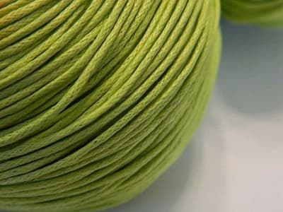 1MM Light Green Cotton Cord Jewelry Making Stringing Material - Threaded Waxed - Image 1