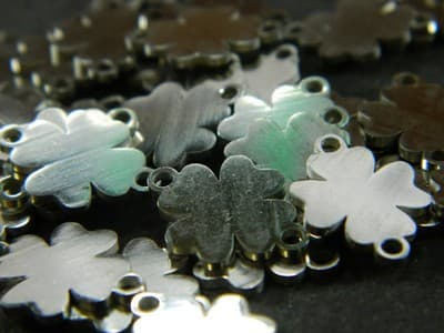 15.5mm 304 Stainless Steel Four Leaf Clover Links Connectors - Necklace Link - - Thumbnail 4