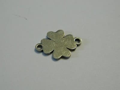 15.5mm 304 Stainless Steel Four Leaf Clover Links Connectors - Necklace Link - - Thumbnail 2
