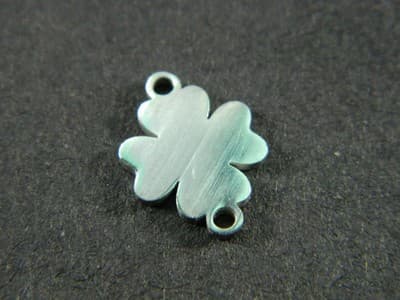 15.5mm 304 Stainless Steel Four Leaf Clover Links Connectors - Necklace Link - - Thumbnail 5