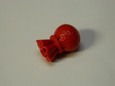 15.5MM Red Cinnabar Lucky Bag Beads - Wealth Making Protection Jewelers - Thumbnail 2