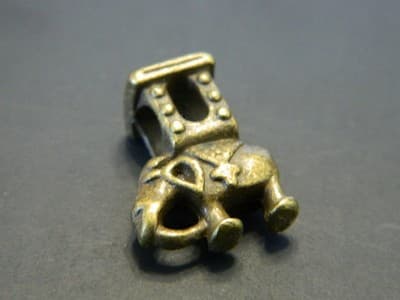 19MM BIG HOLE Antiqued Bronze Pewter Elephant Beads - Bronze Elephant Pewter - Thumbnail 5