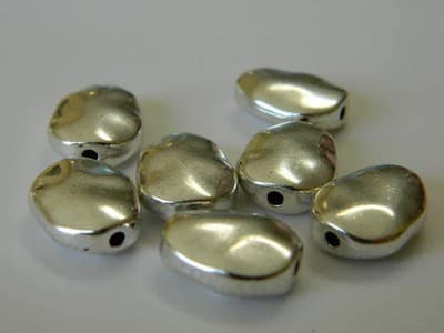 15MM Oval Tibetan Silver Metal Alloy Bead Spacers - 29 Antiqued Silver Beads Per - Thumbnail 3