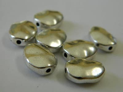 15MM Oval Tibetan Silver Metal Alloy Bead Spacers - 29 Antiqued Silver Beads Per - Thumbnail 12