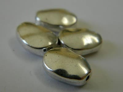 15MM Oval Tibetan Silver Metal Alloy Bead Spacers - 29 Antiqued Silver Beads Per - Thumbnail 9