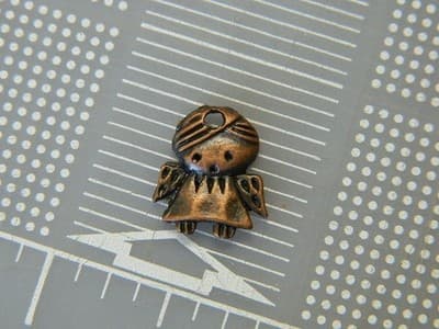 14MM Red Copper Tibet Style Guardian Angel Tab Charm Pendants - Copper Toned - Thumbnail 5