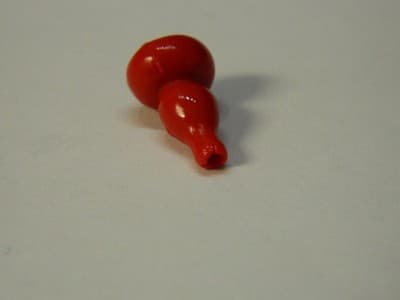 13MM Small Red Cinnabar Calabash Gourd Spacer Beads - Jewelers Cinnabar Tiny - Thumbnail 3