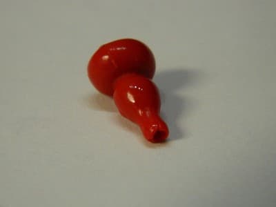 13MM Small Red Cinnabar Calabash Gourd Spacer Beads - Jewelers Cinnabar Tiny - Thumbnail 5