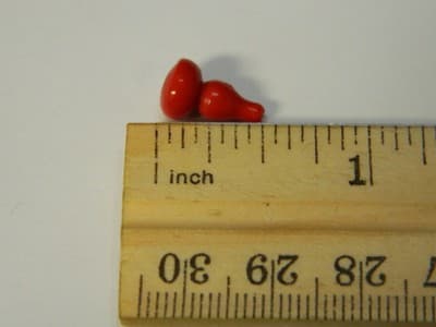 13MM Small Red Cinnabar Calabash Gourd Spacer Beads - Jewelers Cinnabar Tiny - Thumbnail 7