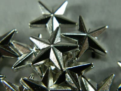 25) 12MM Silver Pewter Star Beads - Pewter Silver Spacer Beads - Metal Celestial - Thumbnail 4