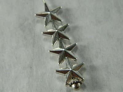 25) 12MM Silver Pewter Star Beads - Pewter Silver Spacer Beads - Metal Celestial - Thumbnail 5