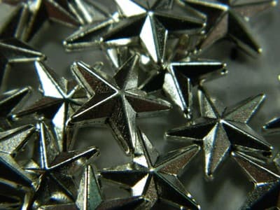 25) 12MM Silver Pewter Star Beads - Pewter Silver Spacer Beads - Metal Celestial - Thumbnail 2
