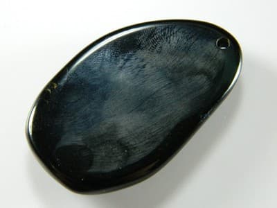 Light Orange/Black Agate Free Form Gemstone Pendant- Gemstone - Thumbnail 4