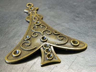 Bronze Christmas Tree Base Pendant Focal - Ready to Decorate Christmas Tree - Thumbnail 2