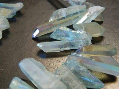 Pale Turquoise AB Tusk Crystal Rock Quartz Beads - 2 Strands Per Order - Thumbnail 2