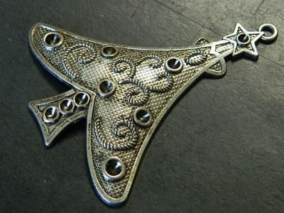 Silver Christmas Tree Base Pendant Focal - 3 Per Order - Thumbnail 6