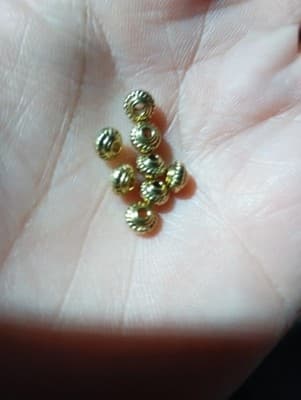 5MM Tibetan Gold Spacer Beads - Small Tibetan Metal Beads - Jewelry Making - Thumbnail 2