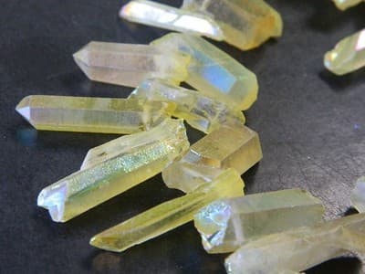 Champagne Yellow Tusk Crystal Rock Quartz Beads -Small Quartz Crystal - Thumbnail 7