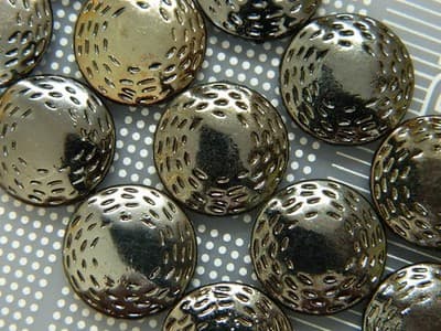 16MM Gunmetal Anti Silver Pewter Thai Style Sun Disk Coin Beads - Pewter Spacer - Thumbnail 2