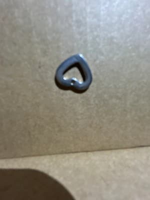 Small heart Shape Charm Silver - Thumbnail 2