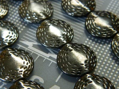 16MM Gunmetal Anti Silver Pewter Thai Style Sun Disk Coin Beads - Pewter Spacer - Thumbnail 5