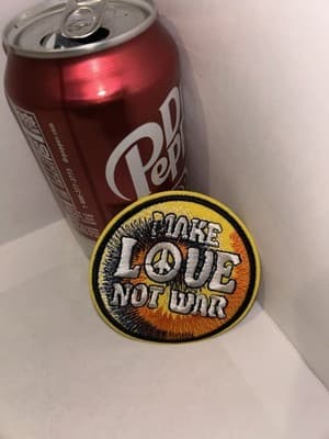 Iron On Patch/Embrodery Patch/ Make Love Not War - Thumbnail 3