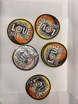 Iron On Patch/Embrodery Patch/ Make Love Not War - Thumbnail 2