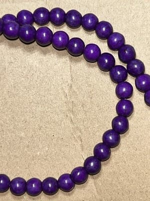 8MM Round Purple Synthetic Howlite Beads - Deep Purple Synthetic/Jewelry Making - Thumbnail 11