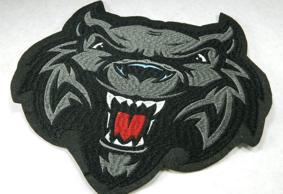Large Werewolf Head Patch – Iron-On Embroidered Lycanthropy Applique (10x10") - Image 1