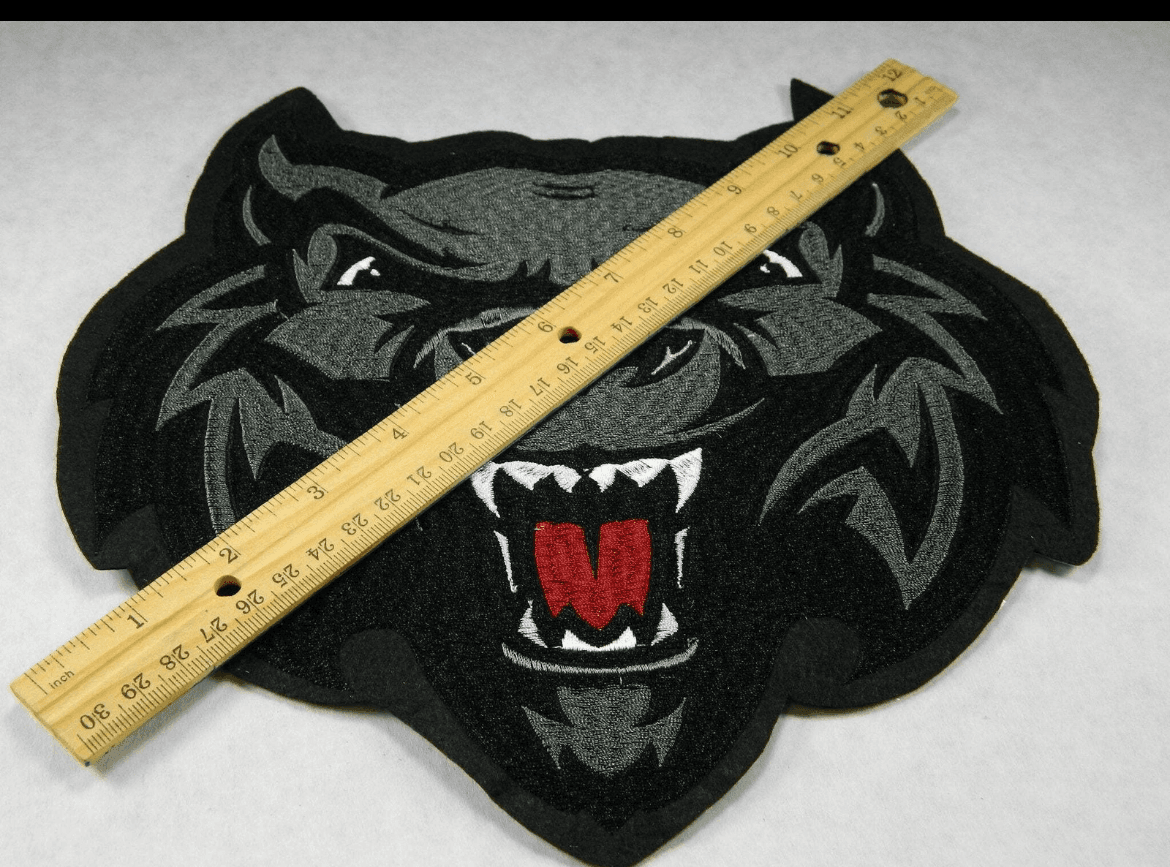 Large Werewolf Head Patch – Iron-On Embroidered Lycanthropy Applique (10x10") - Thumbnail 2