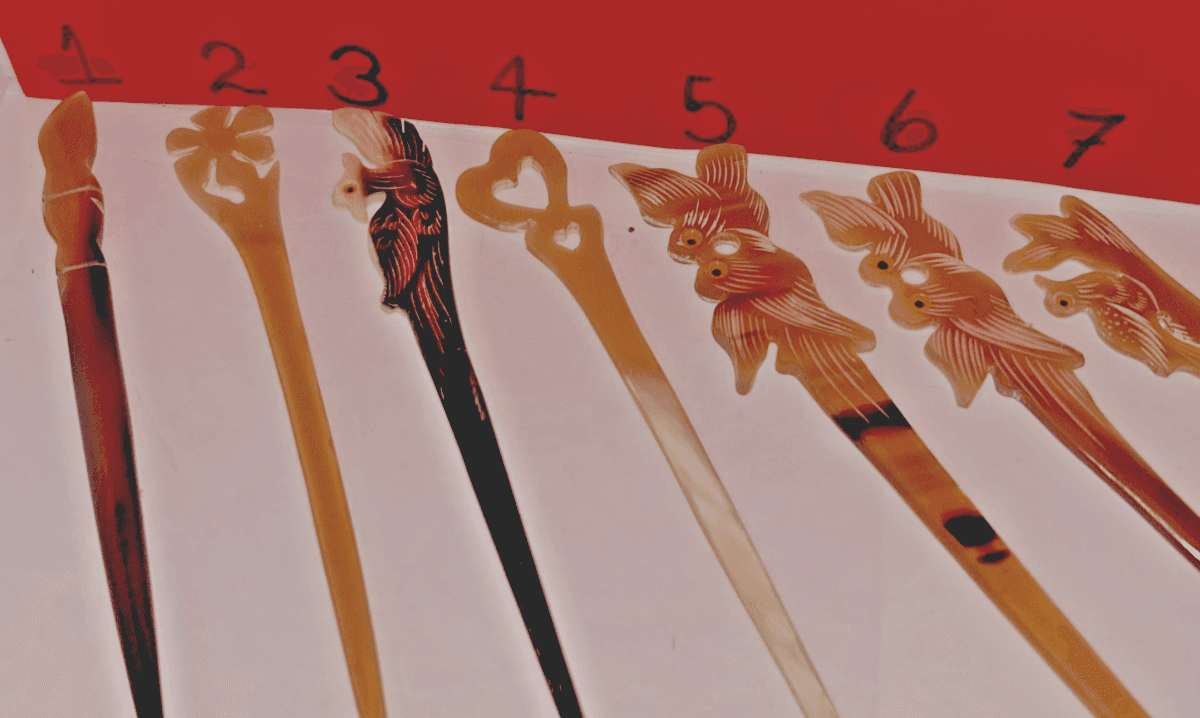 Handmade Buffalo Horn Hair Pins- Handmade In Kathmandu, Nepal - Thumbnail 2