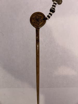 Authentic Handmade Buffalo Horn Hair Pin- Himalayan - Thumbnail 8