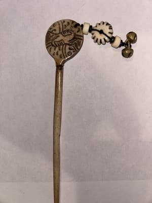 Authentic Handmade Buffalo Horn Hair Pin- Himalayan - Thumbnail 10