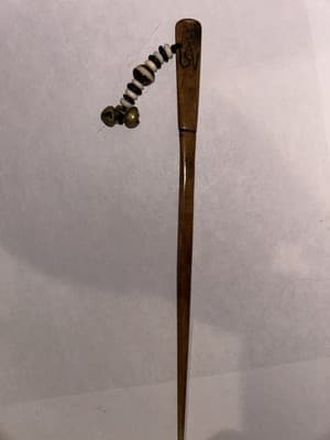 Authentic Handmade Buffalo Horn Hair Pin- Himalayan - Thumbnail 12