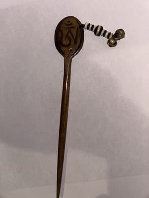 Authentic Handmade Buffalo Horn Hair Pin- Himalayan - Thumbnail 13