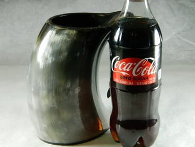 Viking Horn Drinking Mug Tankard Cup - Real Bull Horn Mug Just Like the - Image 1