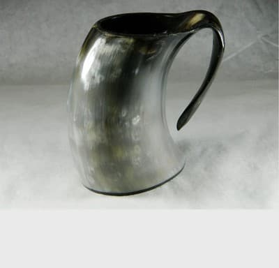 Viking Horn Drinking Mug Tankard Cup - Real Bull Horn Mug Just Like the - Thumbnail 2