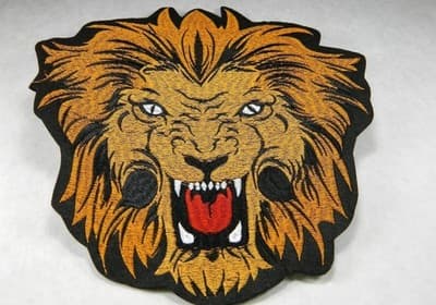 Large Lion Head Embrodery Iron on Patch/Royalty/10' x 12" - Image 1