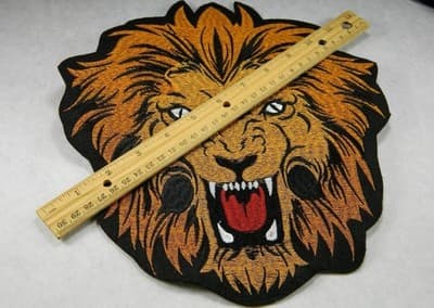 Large Lion Head Embrodery Iron on Patch/Royalty/10' x 12" - Thumbnail 2