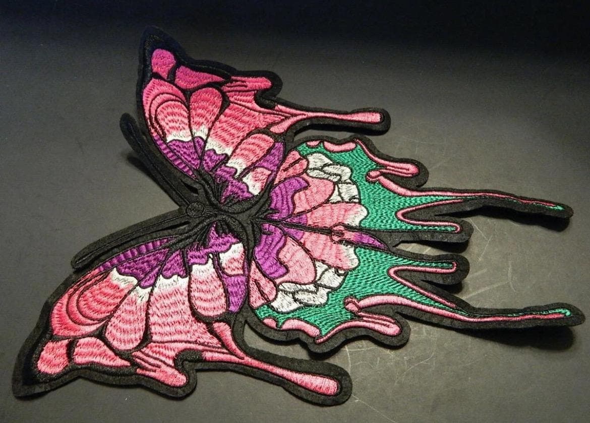 Embroidery Large Butterfly sew on Patch 12 inches - Thumbnail 2