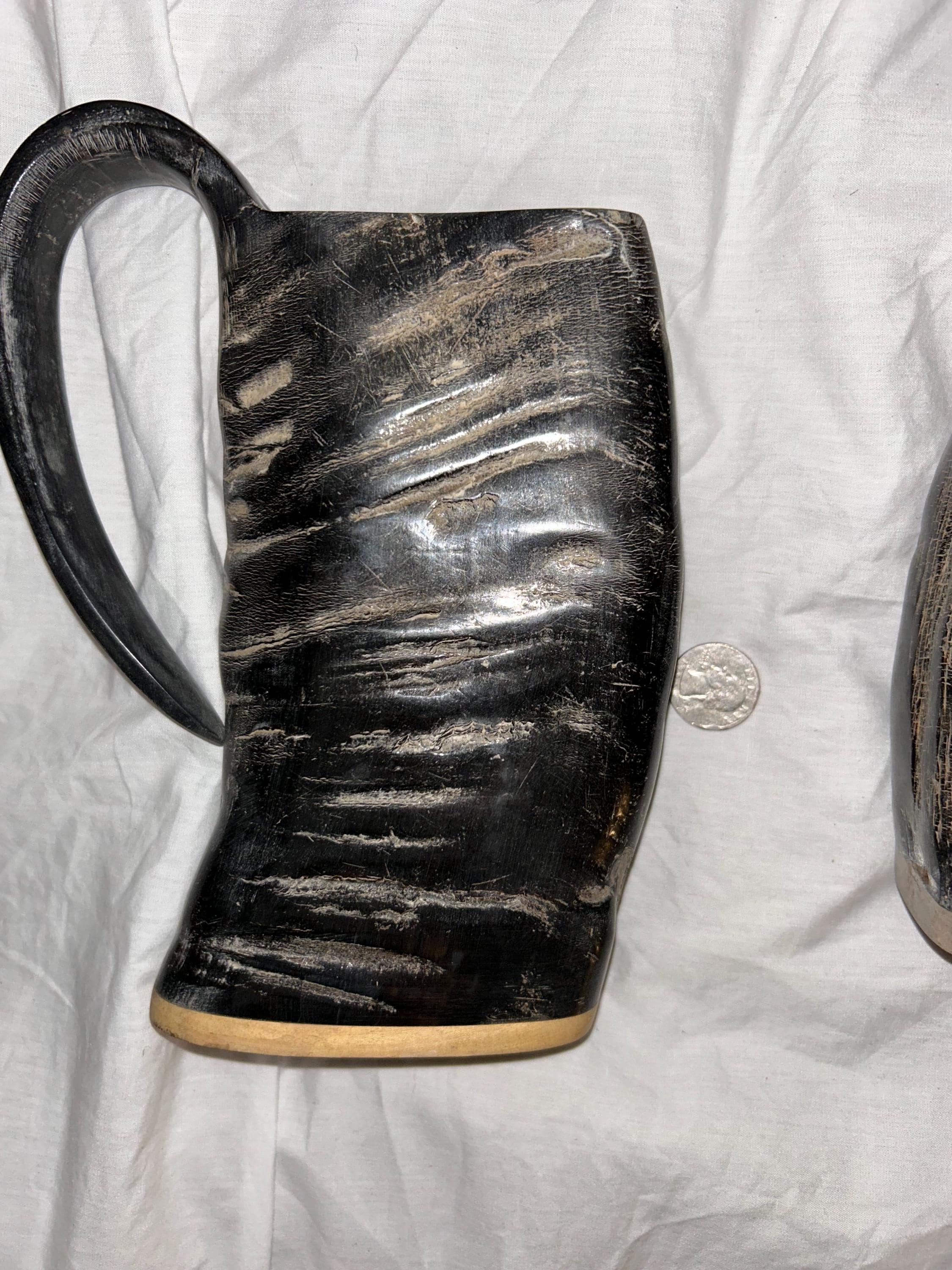 Rustic Viking Bull Horn Mug: Handcrafted Drinking Tankard - Thumbnail 5